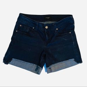 Celebrity Pink Hemmed Blue Jean Shorts
